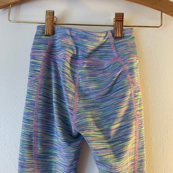 DANSKIN NOW Girl’s DriMore Multi-Color Athletic Leggings / Size: XS 4-5 - Picture 6 of 7